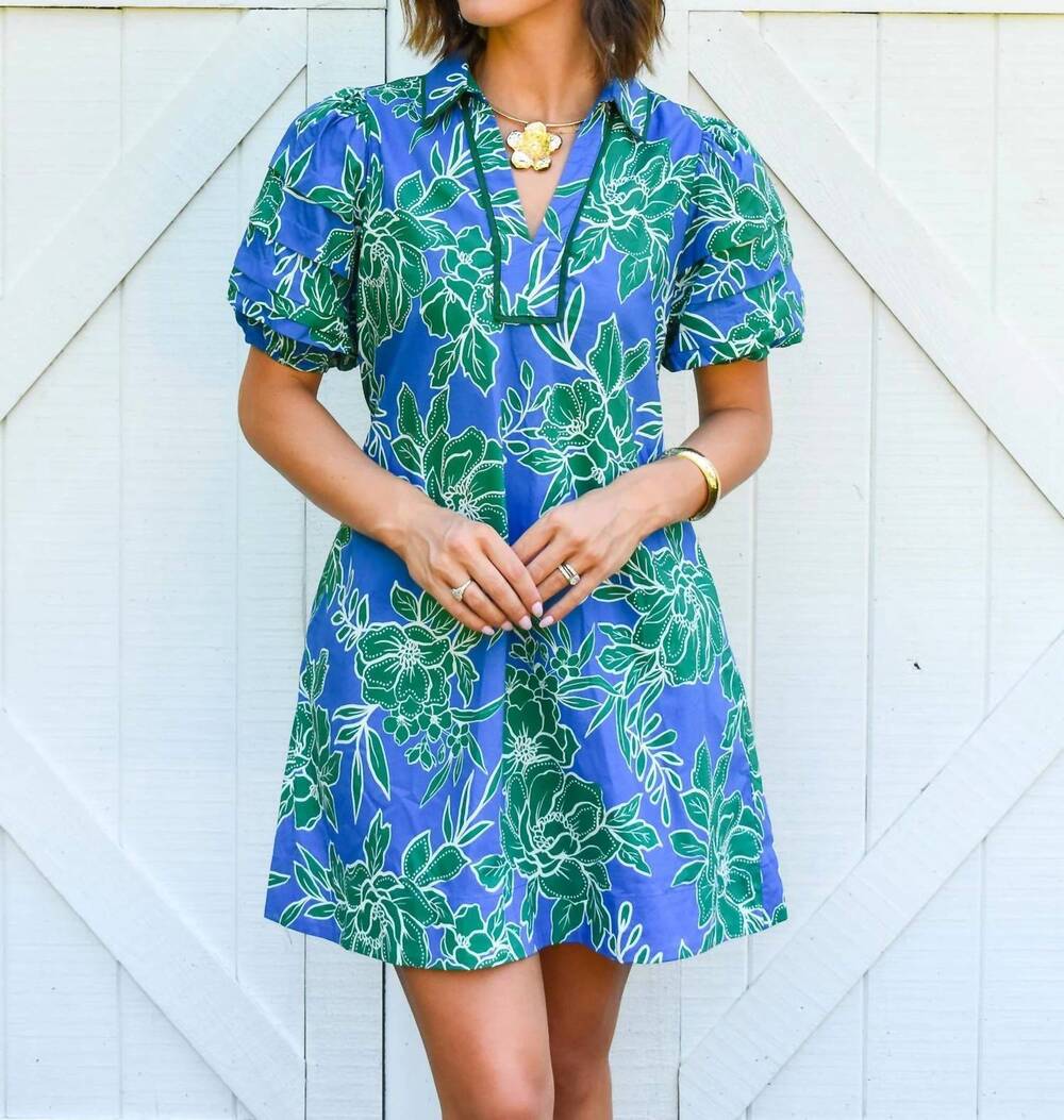 NEW ENTRO feeling blue-tiful mini dress in royal